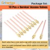10PCS Access/Service Valve 1/4'' SAE x 1/4'' OD x 4''