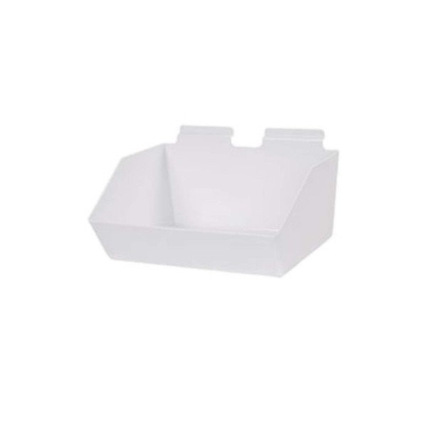 White Plastic Dump Bin - 12 x 5.5 x 9.5