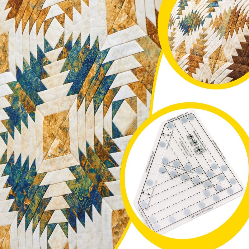 Wifehelper Mini Quilt Ruler Tool Mesh Pineapple Sewing Ruler Tools