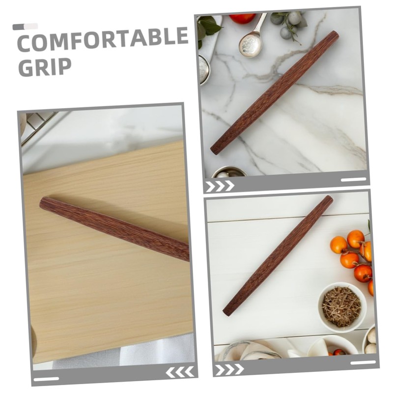 NOLITOY 2pcs Wooden Rolling Pin Nonstick Dough Rollers for Baking