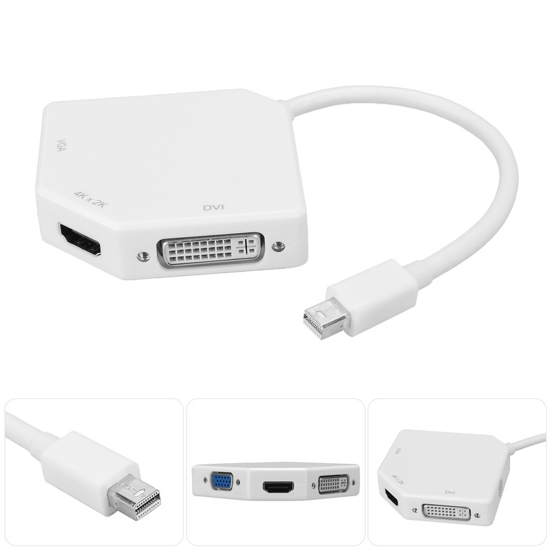 Mini DP to VGA/HDMI/DVI Conveter 3 In 1 1080P Video