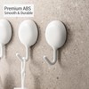 So Nice No-Drill Adhesive Hooks 4 Pack – White Self-Adhesive