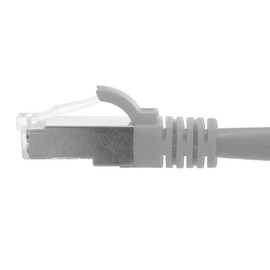 NavePoint Ethernet Patch Cable CAT6A, S/FTP, 26AWG, 7 Ft, 5 Pack, Gray
