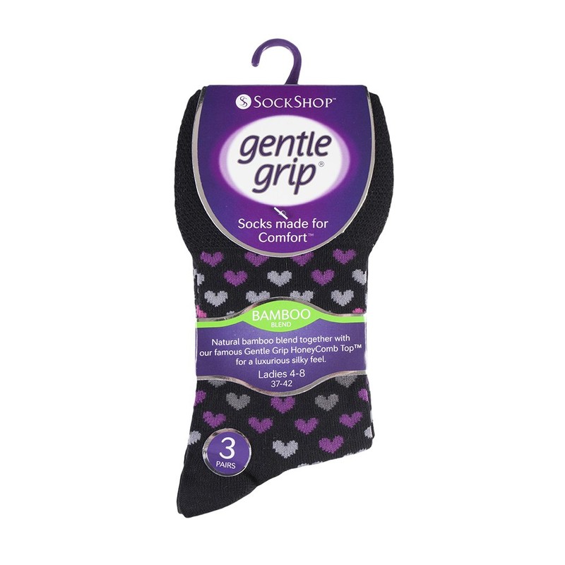 Gentle Grip Sock Shop 6 Pairs Ladies Loose Soft Top