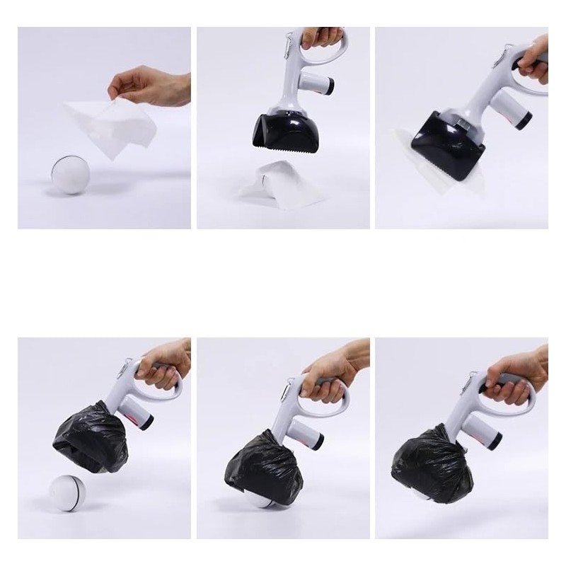 Dog Poop Scooper with Bag Dispenser – Lightweight, Durable Waste