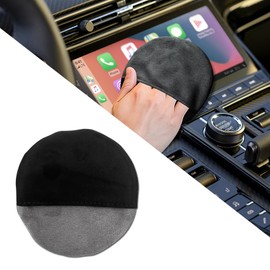 Car Screen Cleaner, Microfiber Auto Screen Cleaning Pad, Foldable Touch Screen Cleaner Cloth, Car Interior Accessories for Vehicle Dashboard LCD Display (Round / 4.2" D)