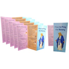 How to Pray The Rosary Guide Pamphlet Bulk Pack Bundle Made in The USA, Set of 10