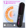 Cordless Hair Straightener Brush with 200 Million Anion, Portable Comb