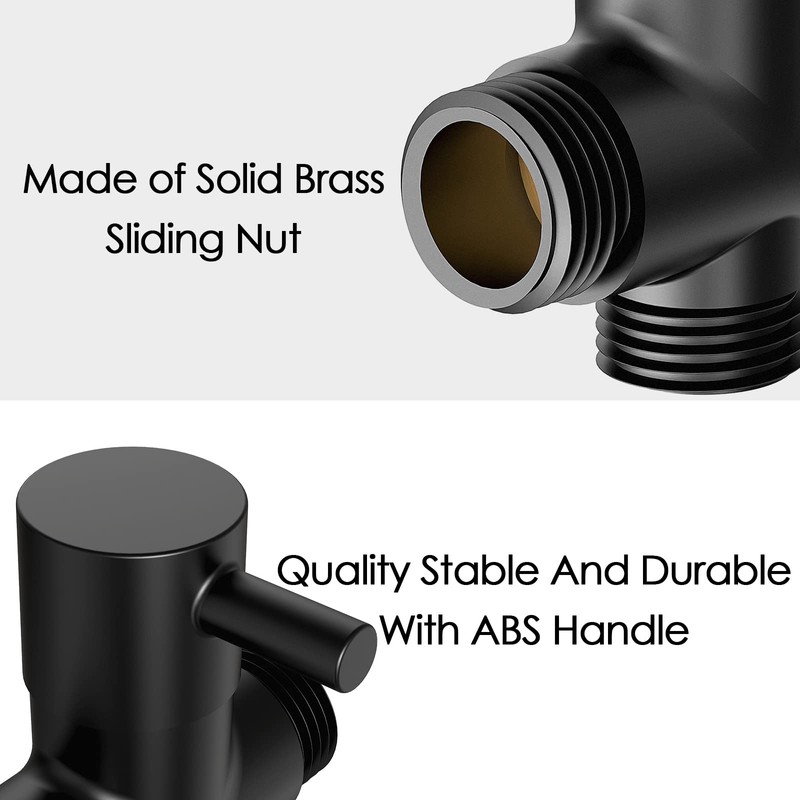 Linkidea Solid Brass G1/2" Shower Arm Head Diverter Valve, Shower