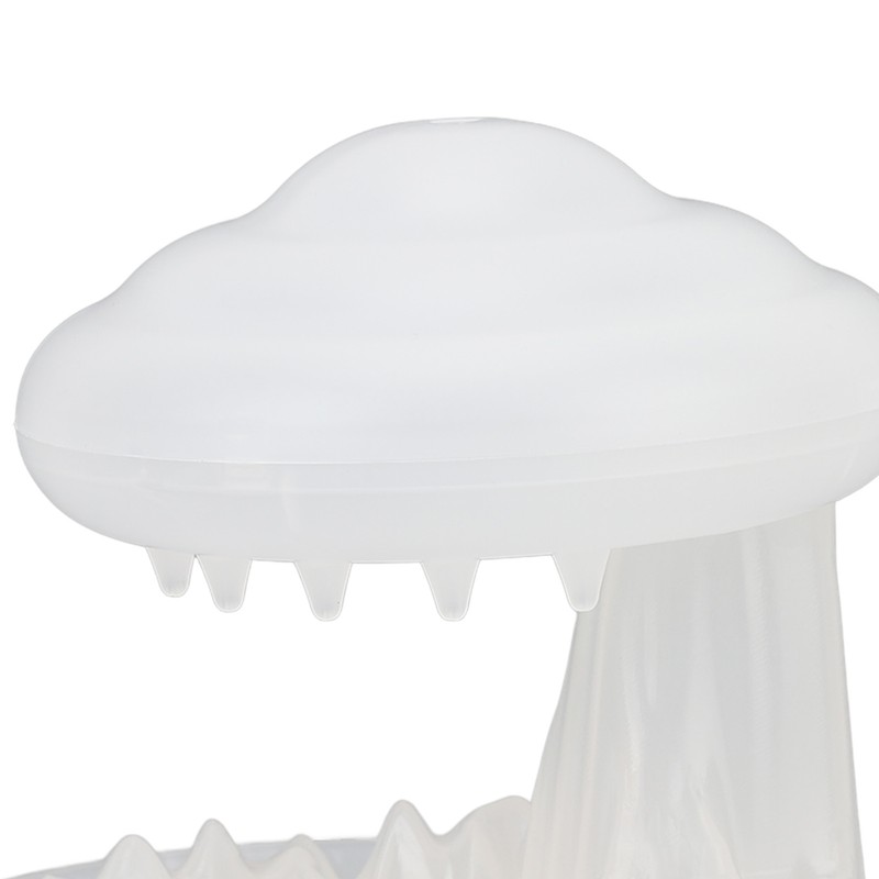 Rain Cloud Humidifier 7 Colors Light Remote Control Wood Grain