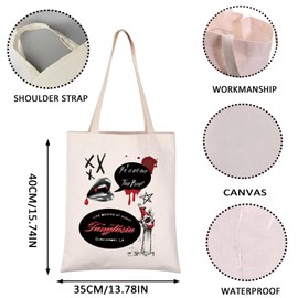 Vampire TV Show Inspired Tote Bag Fangtasia Club Vampire Merchandise TV Fans Gift (XXX tote CA)