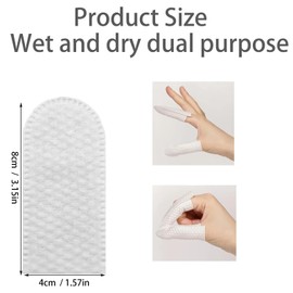 100Pcs White Cotton Finger Cots, Finger Covers Protector for Finger Tips, Comfortable and Breathable Fingertips Protective for Work, Nails Cleaning, and Protect Fingers