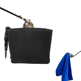 QPPKI Golf Ball Washer Cleaner Bag, Golf Ball Pouch with Cleaning Towel