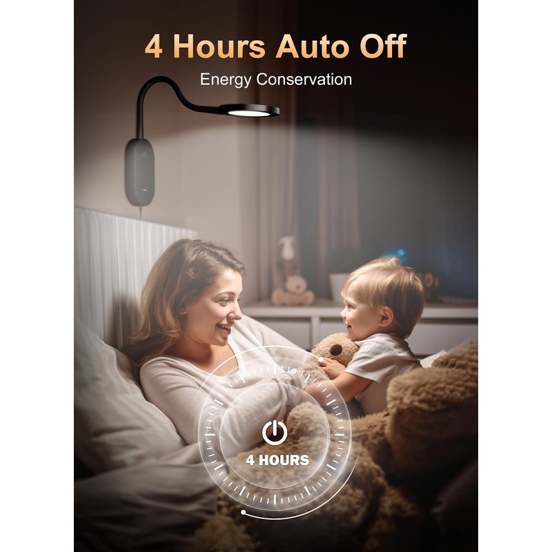 deeloop LED Wall Mounted Reading Light for Bed, Book Light