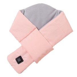 Heated Scarf, USB Neck Heat Cushion, Winter Scarf, Heated Scarf with 3 Heating Units, Plush Electric Massage, Neck Wrap for Unisex Winter Warmers Outdoor Outdoors (Pink)