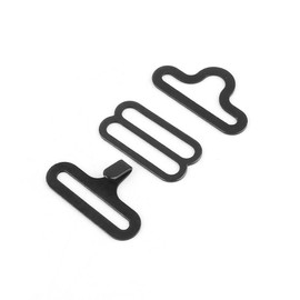 TOPINCN 50 Sets 3/4" Bow Tie Clip Hardware Set Adjustable Cravat Straps Necktie Clips Hook DIY Fastenings Fastener Necktie Straps Bow Ties Neckties Black