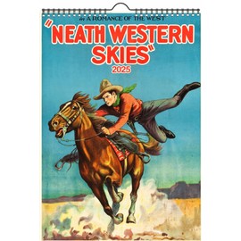 Large Wall Calendar 2025 Early Westerns Vintage Movie Posters Wild West Cowboys ~ 12 pages 12"x17"
