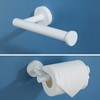 SEABEFORE White Toilet Roll Holder Bathroom Toilet Paper Holder Wall-Mounted