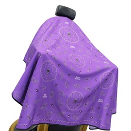 Bandana Barber Cape Professional Haircutting Cape Large Size Salon Cape King Midas (Purple)
