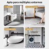 Tapetes Para Bano Antiderrapantes Absorbente Alfombrila Gris