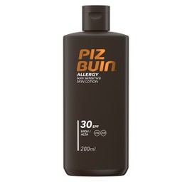 Piz Buin Allergy Sun Cream with SPF 30, Sun Protection for Sensitive Skin, Waterproof and Fast Absorbing, 200 ml