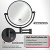 RECKODOR Hard Wired Make up Mirror Magnifying Lighted Black Wall