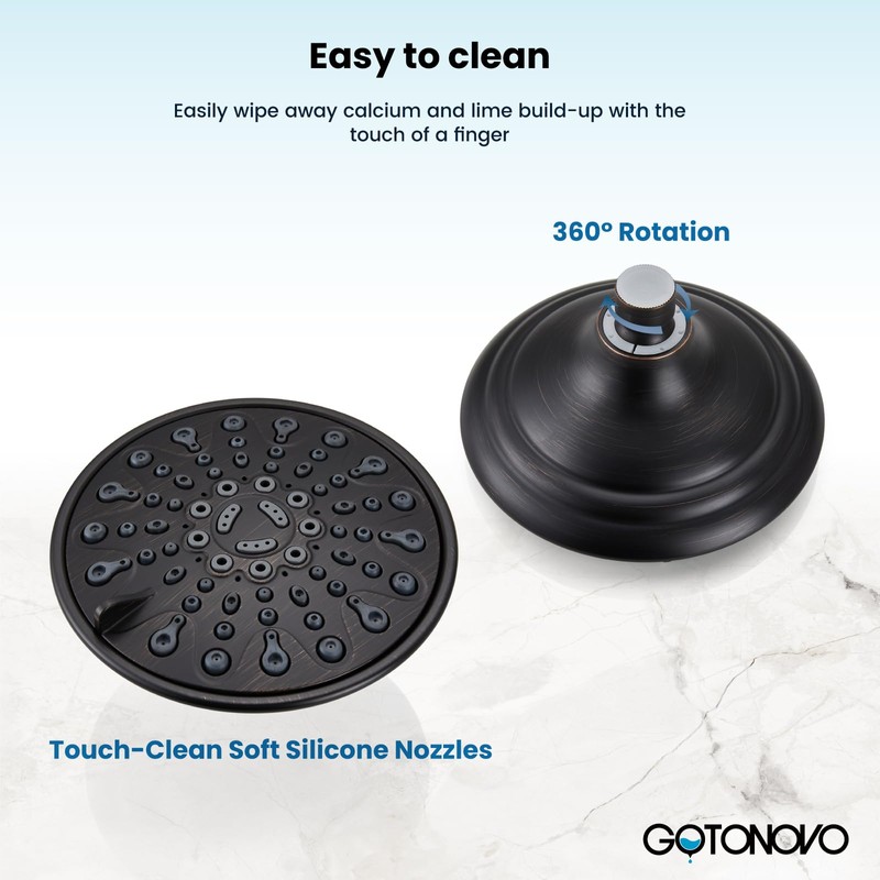 gotonovo Shower Faucet Set Bathroom Shower Head and Handle Set