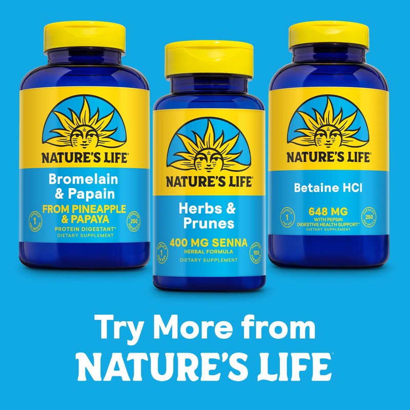 Nature's Life Herbs & Prunes - Herbal Supplements w/ 400mg