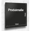 Door Sign Toilet Sign Black Matt UV Print 12 x