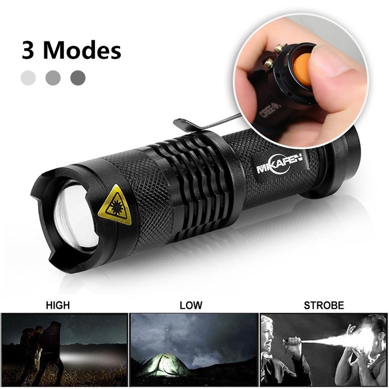 MIKAFEN 5Pack Flashlights Mini Led Flashlight 300lm 3 Modes (Light