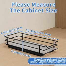 ZDDLOINP Extendable Spice Rack for Cupboard, Spice Rack, Black, Spice Organiser, Extendable, Cupboard Organiser, Space Saving, Cupboard Organiser Kitchen