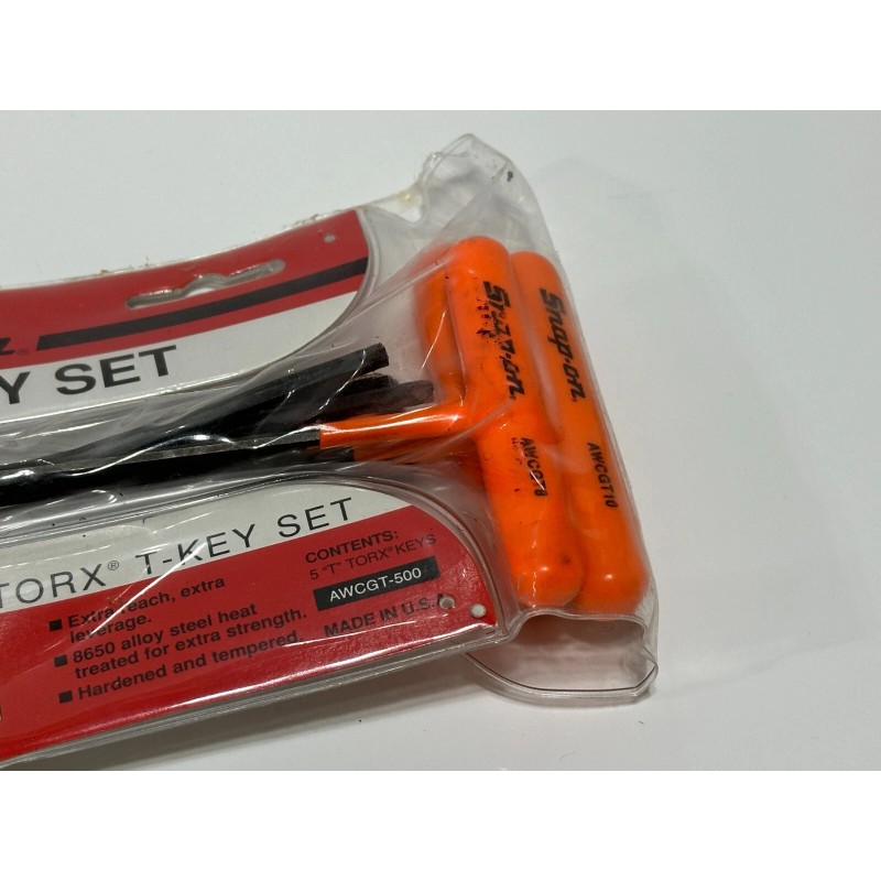 Snap-On Tools USA (NOS New) AWCGT-500 5pc ORANGE Torx T-Key