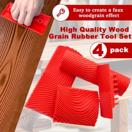 LUTQ Wood Grain Tool - Natural Woodgrain Maker for Decorative Painting Premium Wood Graining Tool Set Enhance Your DIY Projects with Wood Grain Patterns