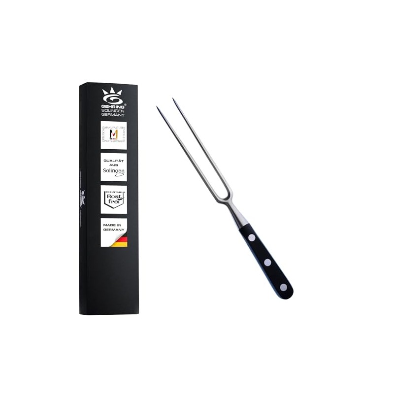 Gehring Solingen Classic Forged Meat Fork, Stainless Steel Carving Fork,