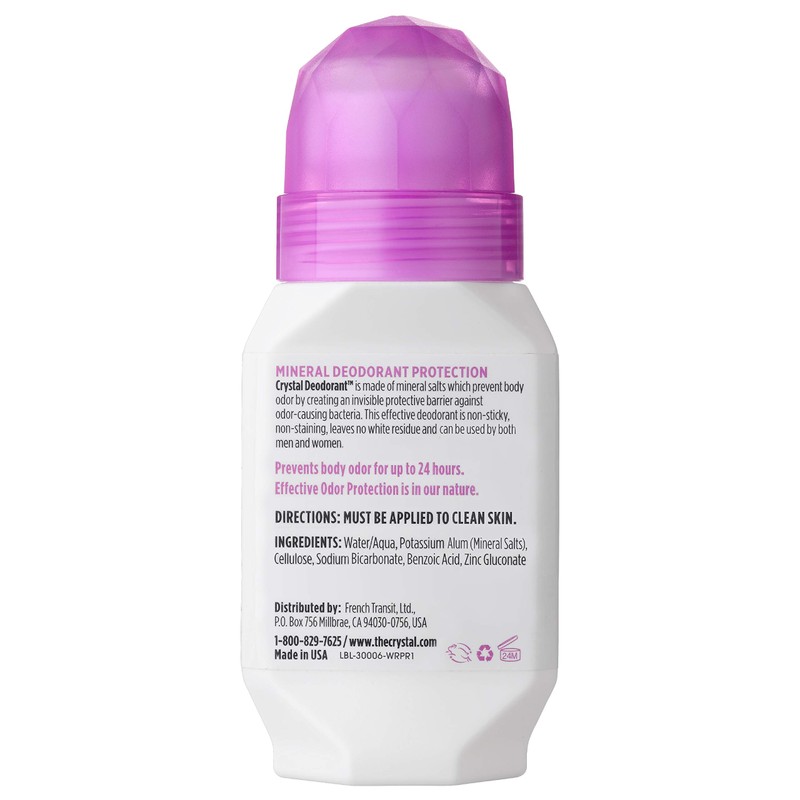 CRYSTAL Deodorant - Mineral Roll on Vegan Deodorant for Women