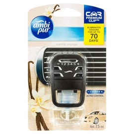 Ambi Pur Premium Clip Car Air Freshener Vanilla Voyage 7.5mL
