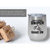 Badminton SIlver Edition Wine Tumbler 12oz - Shuttlecock sniper game