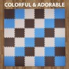 BalanceFrom Puzzle Play Mat, 36-Pc Interlocking Foam Floor Tiles, Blue/Brown/Beige