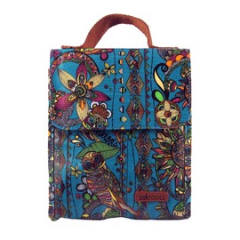 Sakroots Artist Circle Flap Lunch Box, Teal Spirit Desert