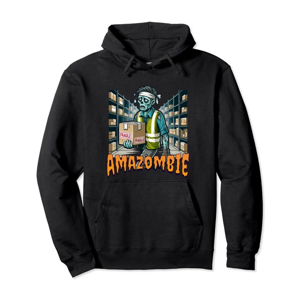 Zombie Coworker Swagazon Associate AmaZombie Pullover Hoodie