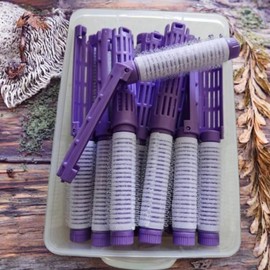 My Chaechae Hair Oil Hair Color One Touch Self Perm Hair Roll Rod Set 20 Pieces Purple / 마이채채 헤어오일 헤어컬러 원터치 셀프 파마 헤어롤 롯드 세트 20개 퍼플
