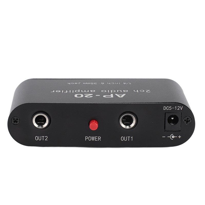 2 Channel Sound Amplifier Balanced 1/4 Inch 6.35mm Gain Independent