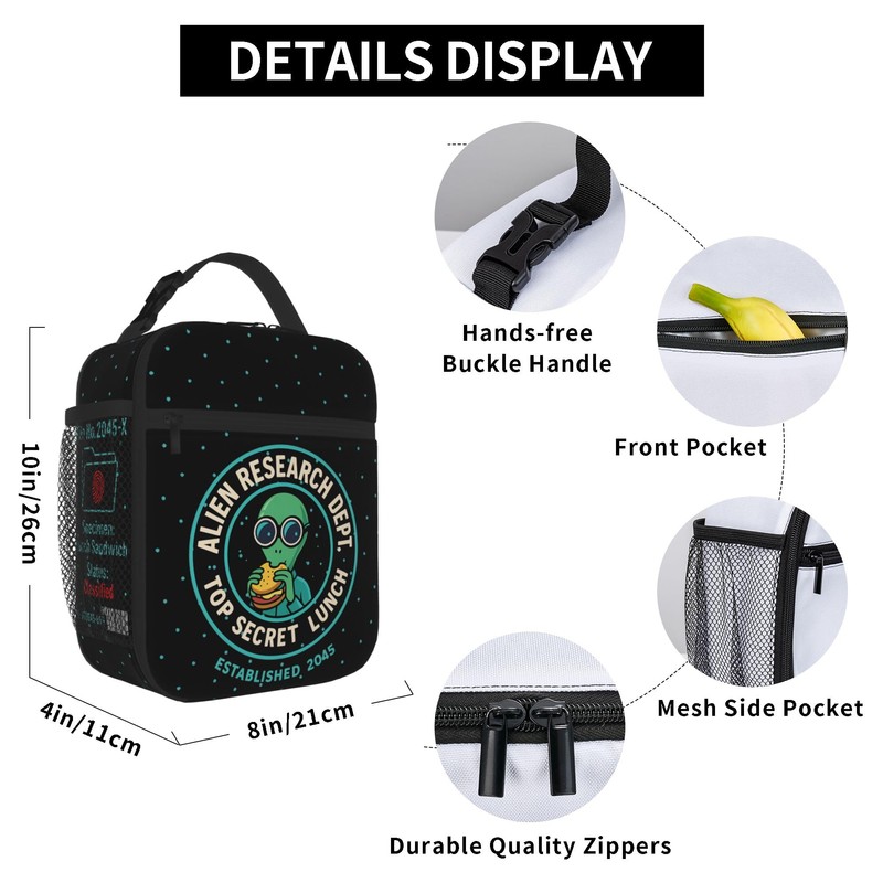 Funny Alien Lunch Bag for Adults & Kids – Intergalactic