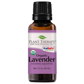 Plant Therapy Organic Lavender Essential Oil 100% Pure, USDA Certified Organic, Undiluted, Natural Aromatherapy for Diffusion & Topical Use, For Skin, Hair, Relaxation, Premium Therapeutic Grade 30 mL