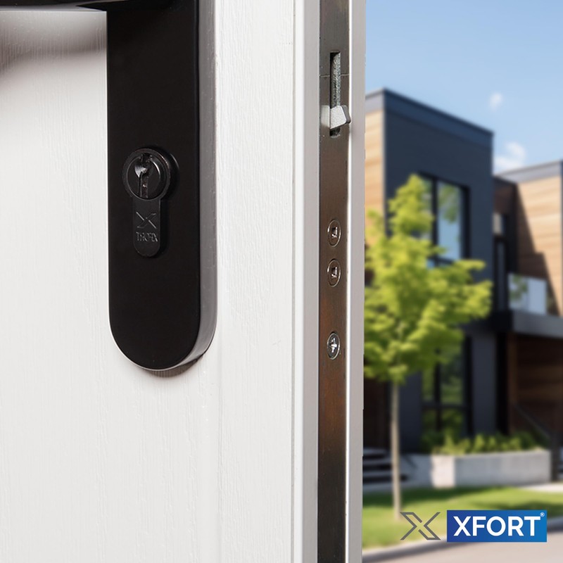 XFORT Matt Black Euro Cylinder Lock 45/45 (90mm), Door Barrel