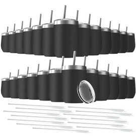 Deitybless 12oz Wine Tumbler with Lid With straw Stainless Steel Wine Tumbler Cups Double Wall Vacuum Insulated Travel Mugs Stemless Cup 25 Pack