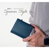 Dom Teporna Men's Bifold Wallet, Large Capacity, Compact, Carbon Leather,