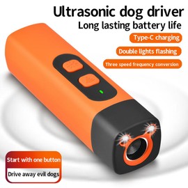 Portable Dog Bark Deterrent Stop Barking Device for Dogs - Ultrasonic Bark Control Device with LED Flashlight 50Ft Anti Barking Silencer Device Training Aids Indoor Outdoor
