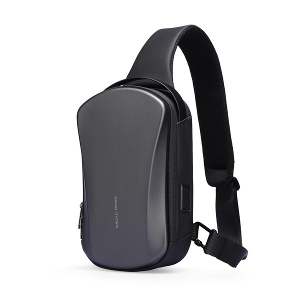 Mark Ryden Men's Hard Shell Sling Backpack with USB Charging