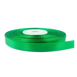 LIUYAXI Solid Color Double Faced Green Satin Ribbon 3/8" X 25 Yards, Ribbons Perfect for Crafts, Wedding Decor, Bow Making, Sewing, Gift Package Wrapping and More